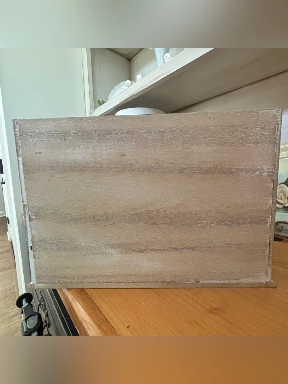 Wooden Desk Organizer with Two Drawers - Farmhouse
